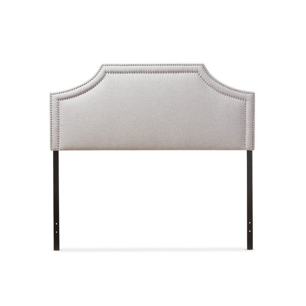Baxton Studio Avignon Modern Grayish Beige Upholstered Full Size Headboard 124-6865